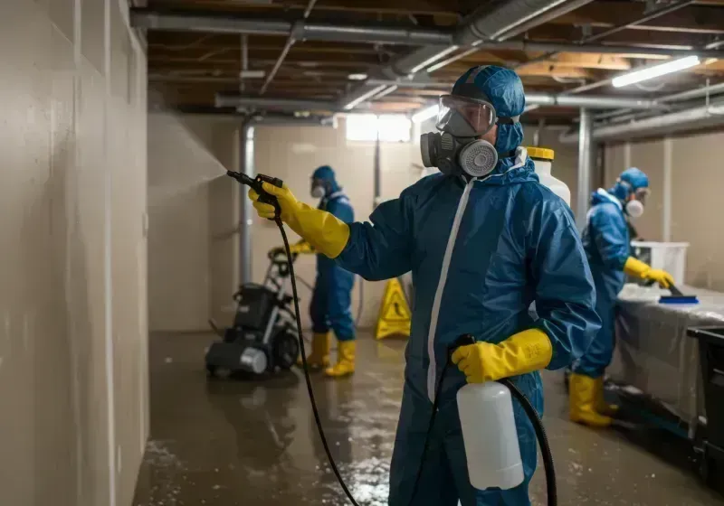 Basement Sanitization and Antimicrobial Treatment process in Greenwood, LA